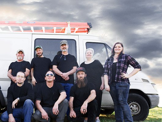 Ace Tech plumbing heating team van