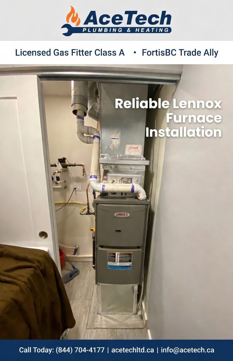 Lennox Furnace Installation by Licensed Gas Fitter Class A - AceTech