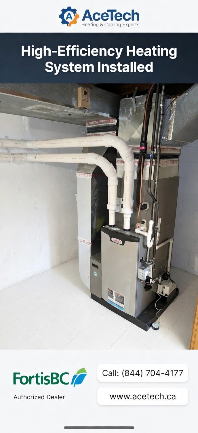 Furnace Installation in Coquitlam BC by AceTech Plumbing and Heating